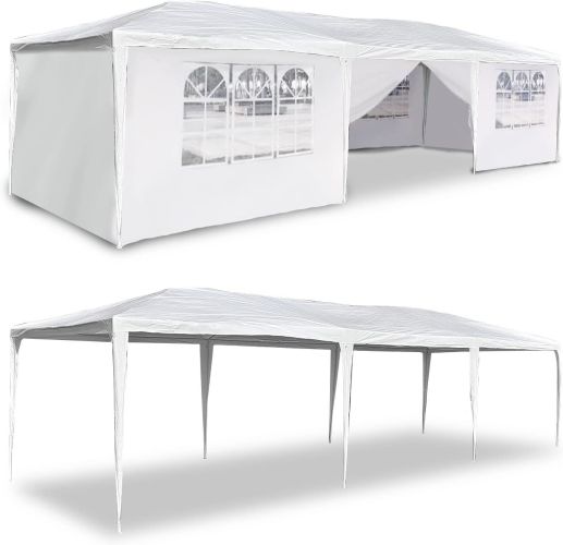 Outdoor Gazebo White Canopy, 10'x30' Outdoor Canopy Tent Heavy Duty Canopy Event Tent with Sidewalls Waterproof Sun Snow Rain Shelter Tent for Party W Outdoor Gazebo White Canopy, 10'x30' Outdoor Canopy Tent Heavy Duty Canopy Event Tent with Sidewalls Waterproof Sun Snow Rain Shelter Tent for Party W